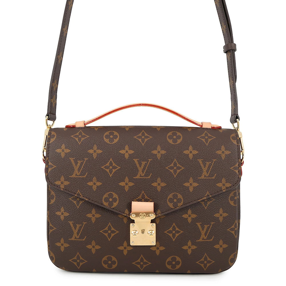 Louis Vuitton Monogram Pochette Metis 2Way Shoulder Bag Canvas Leather Brown